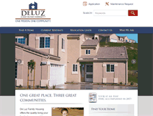 Tablet Screenshot of deluzfamilyhousing.com